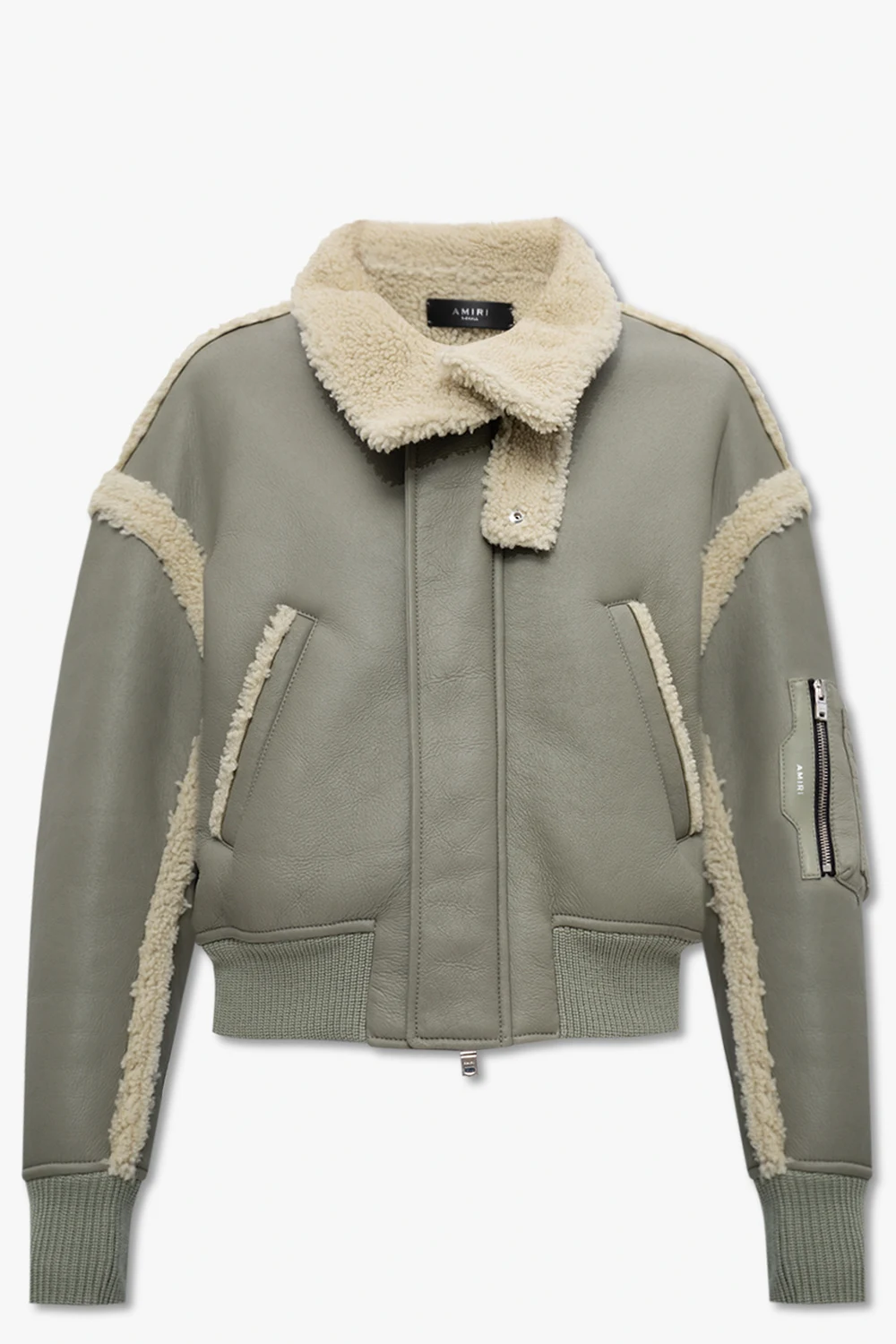 Short shearling jacket