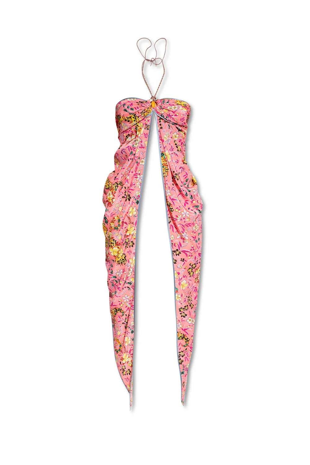 Silk top with floral motif