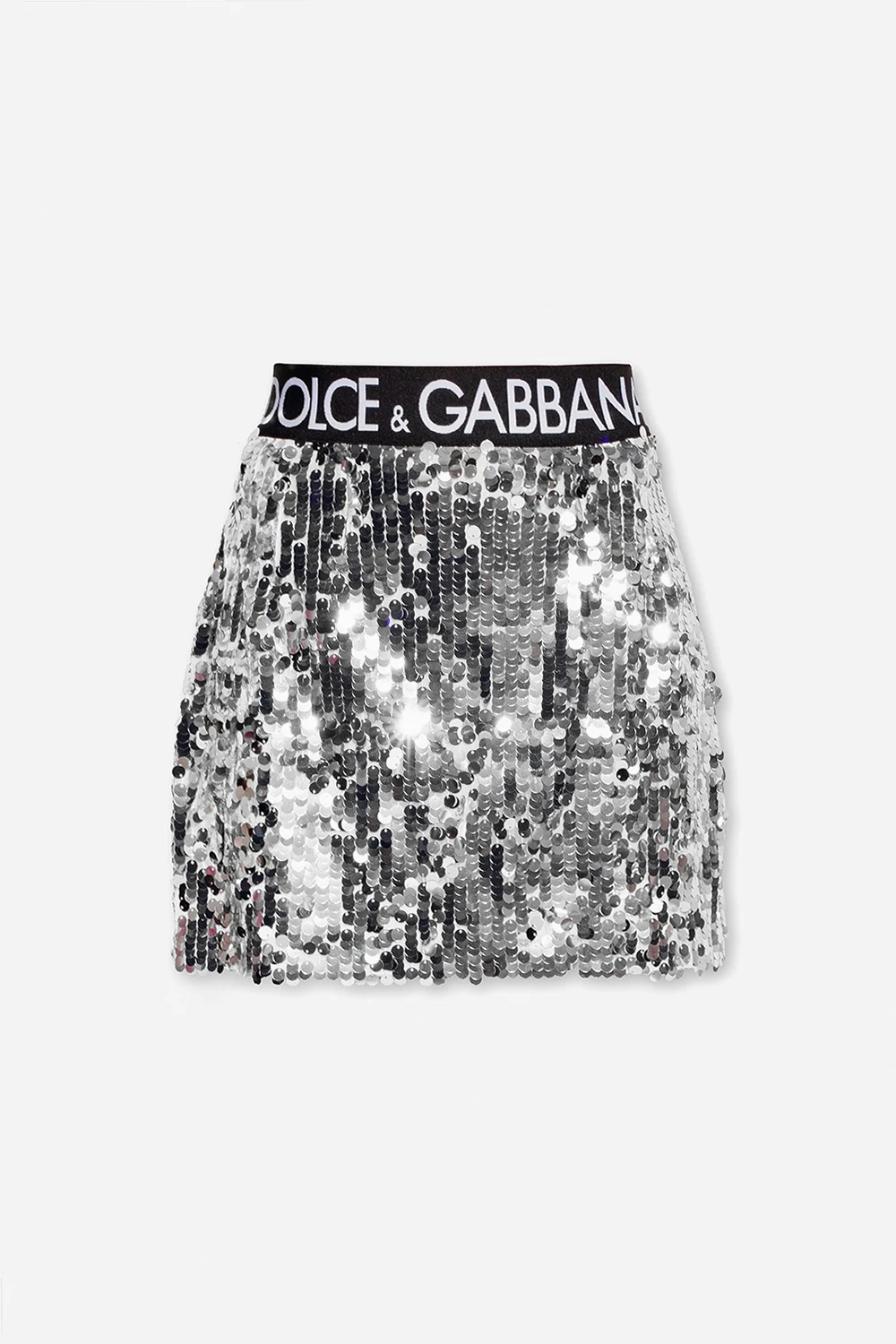 SILVER Sequin skirt