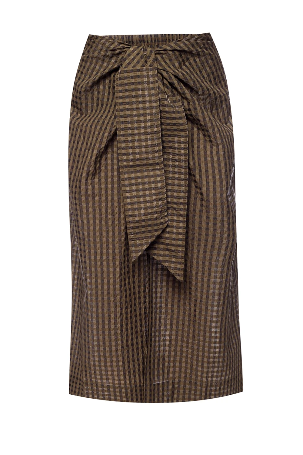 Skirt with tie fastening