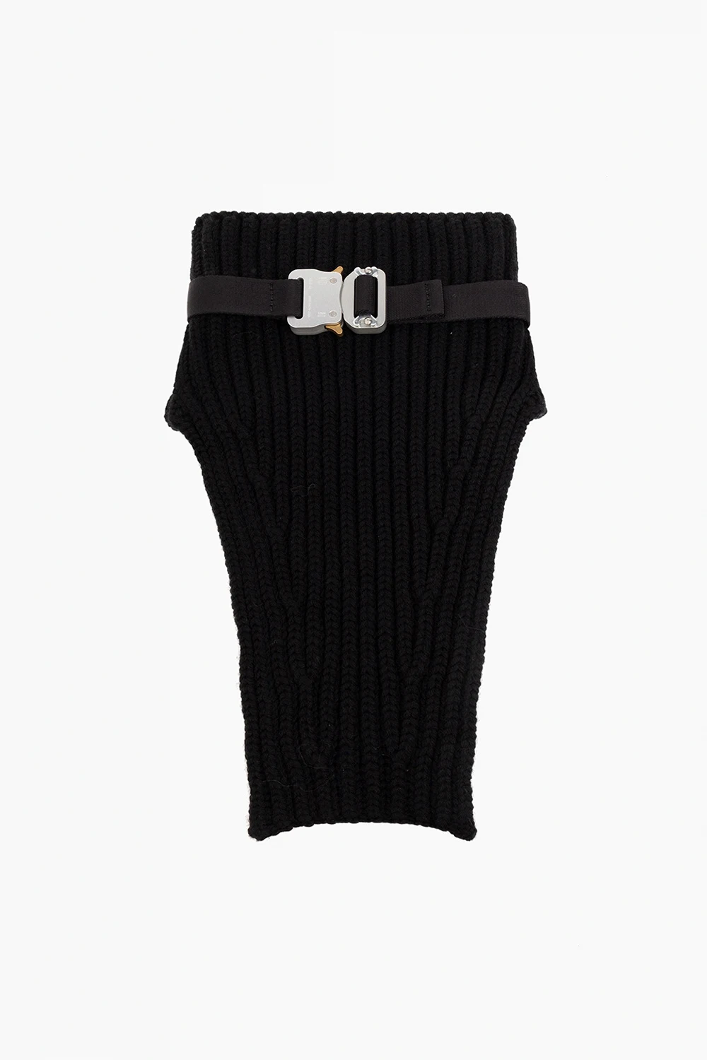 BLACK Wool tube scarf