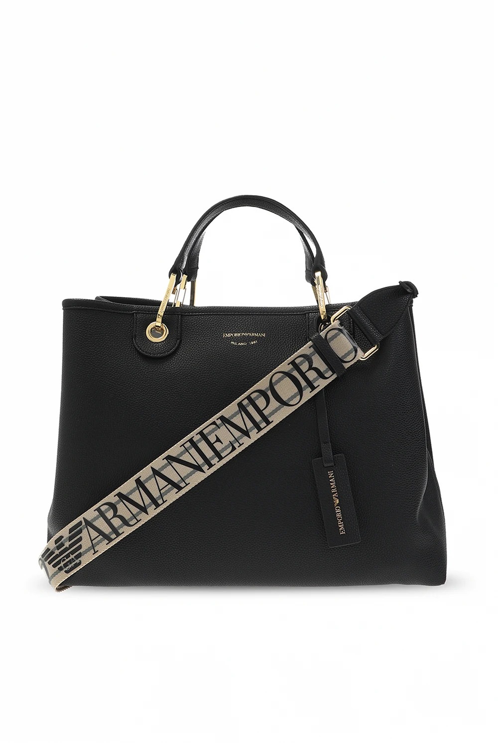 BLACK Shoulder bag with logo