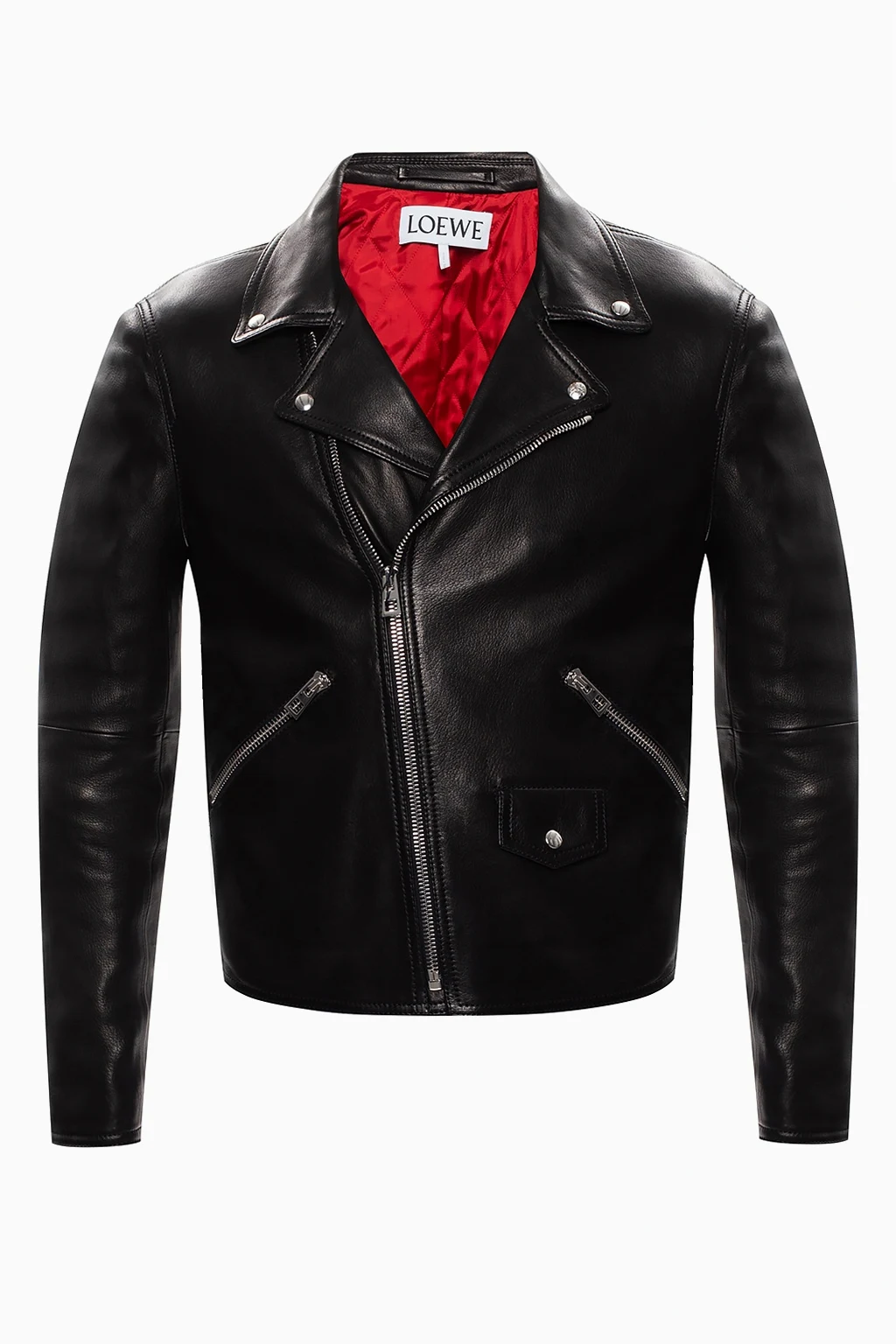 BLACK Leather biker jacket