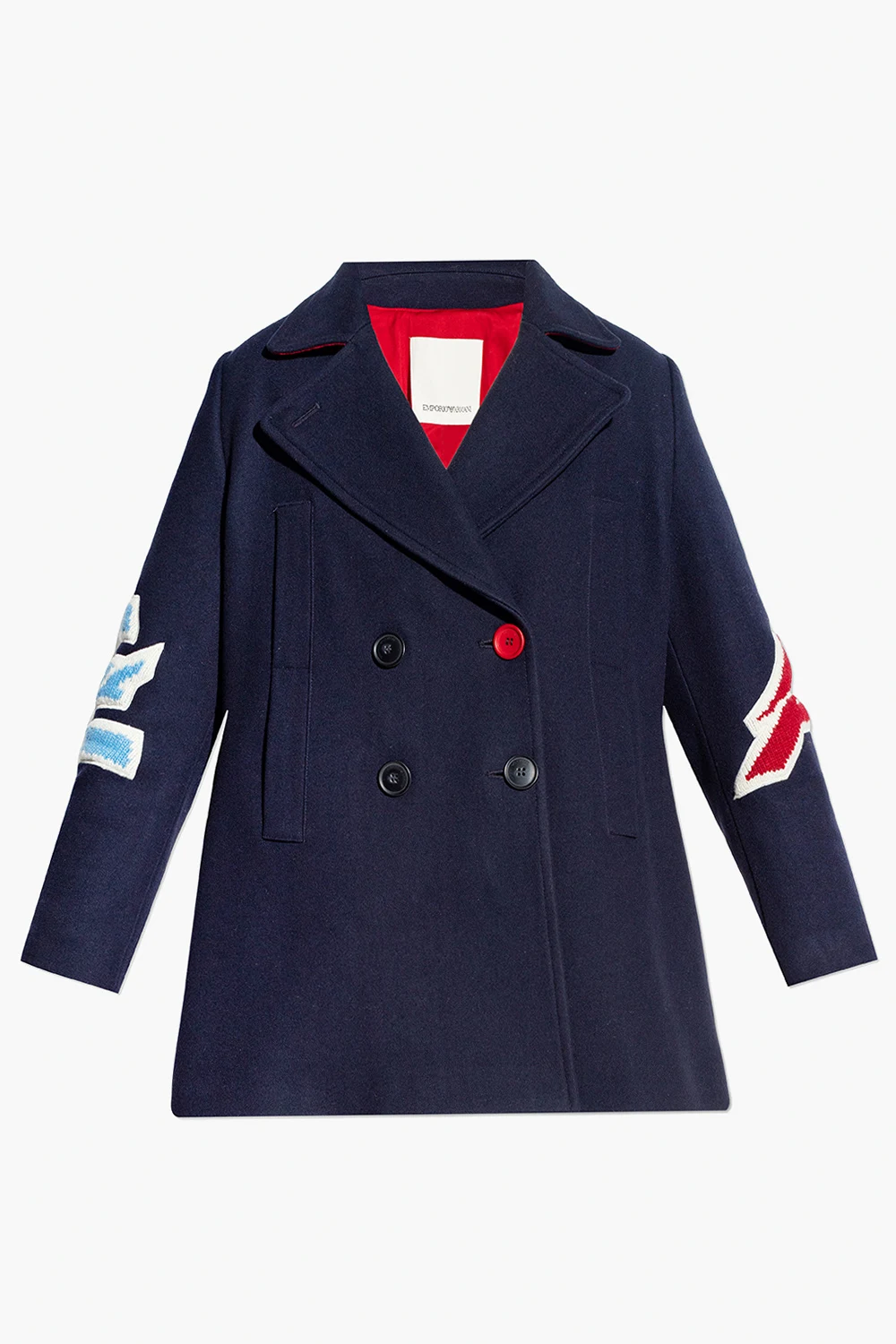 NAVY BLUE Wool coat
