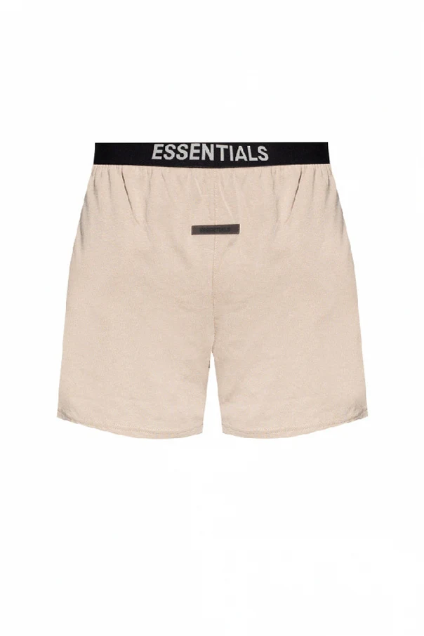 beige Shorts with logo