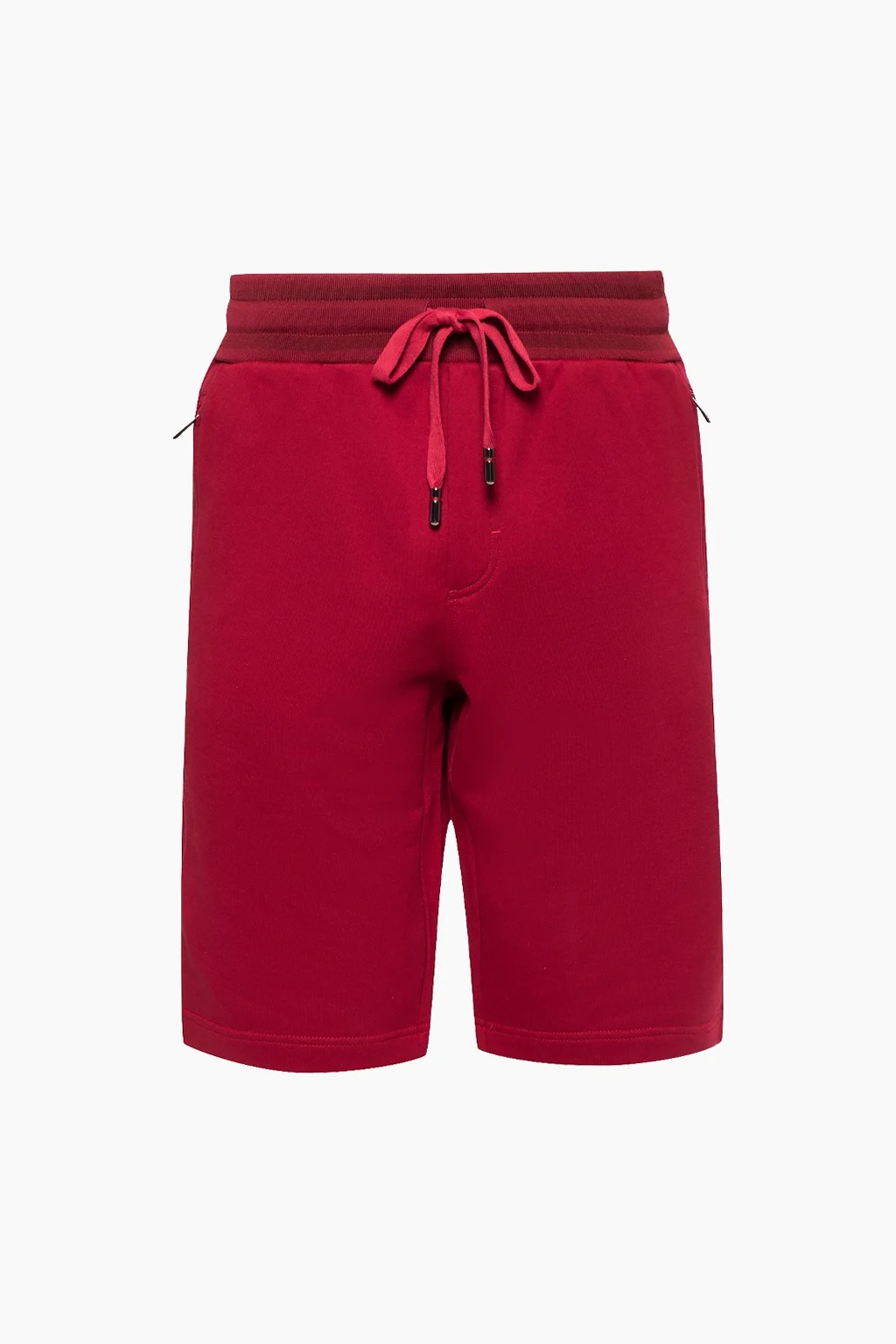 BURGUNDY Logo-patched shorts