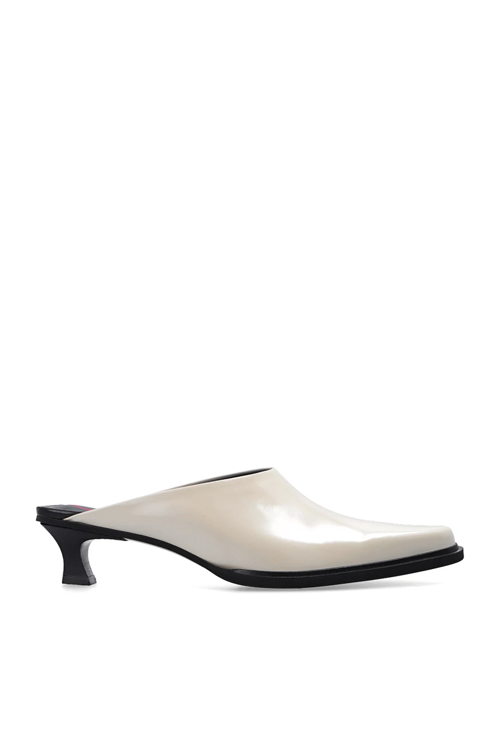 cream ‘D-Western’ heeled mules