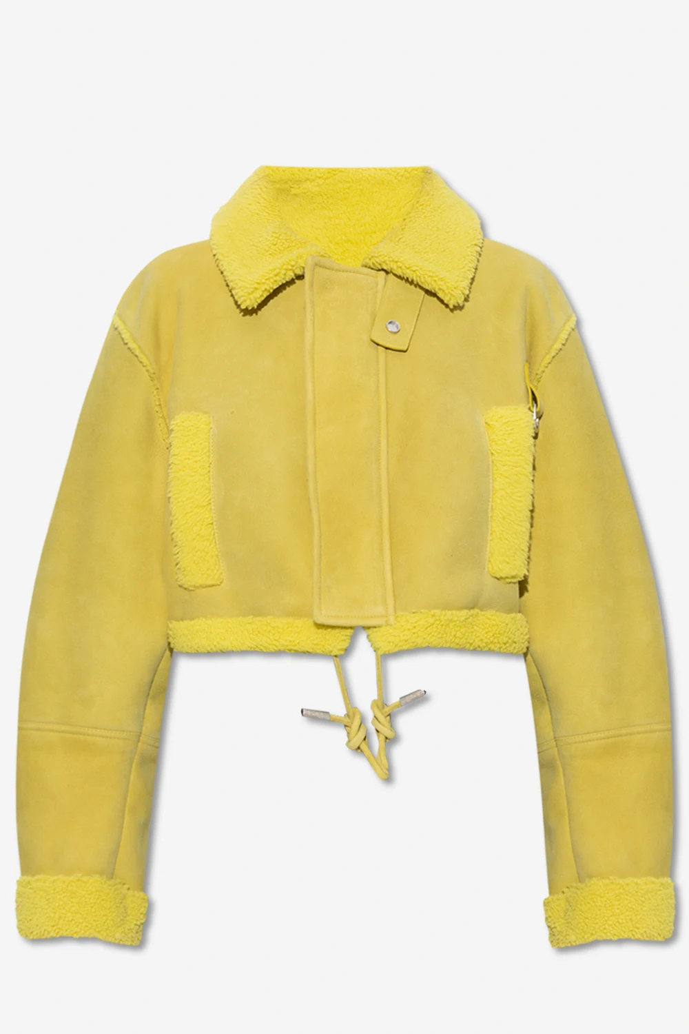 Cropped shearling jacket