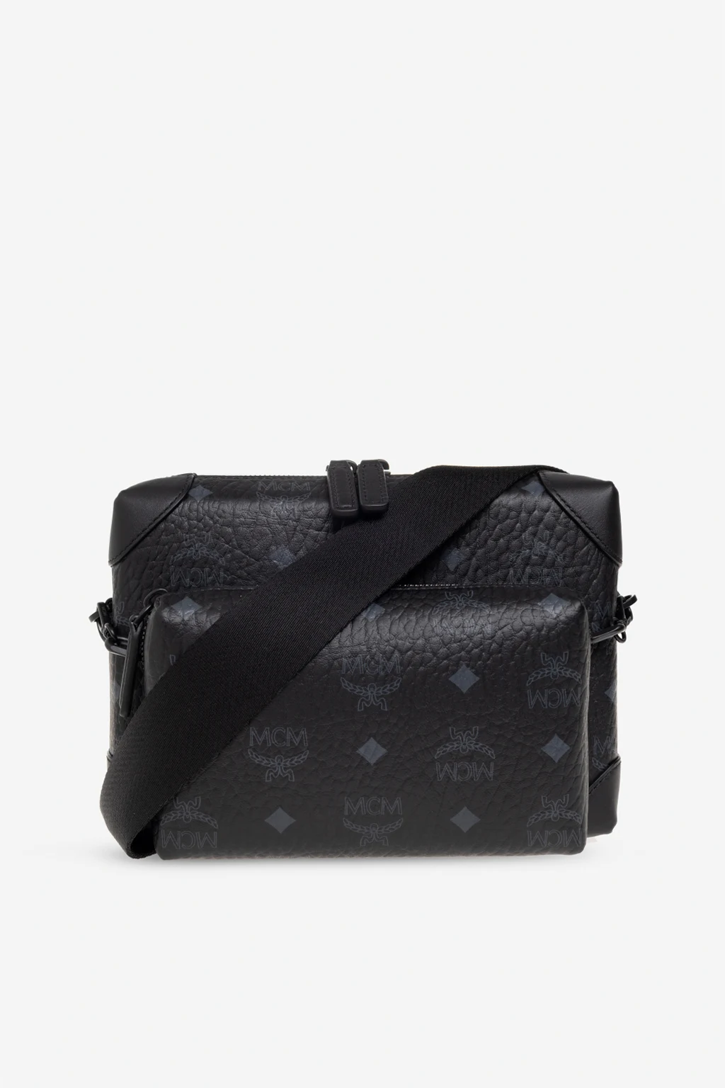 BLACK ‘Klassik’ shoulder bag with detachable pouch