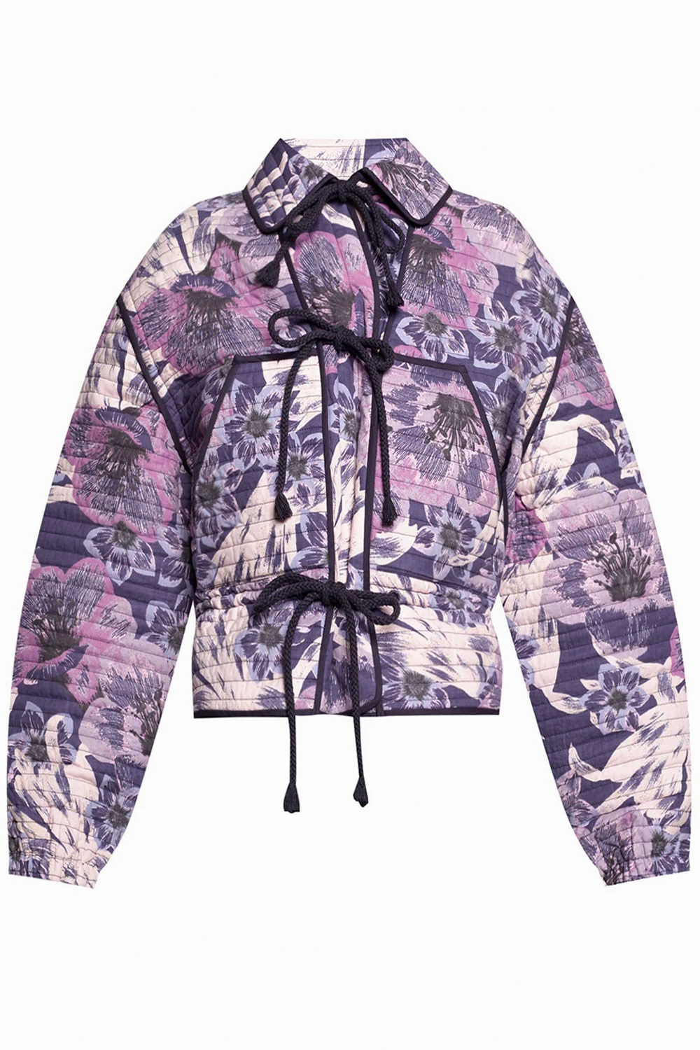 Floral-printed jacket