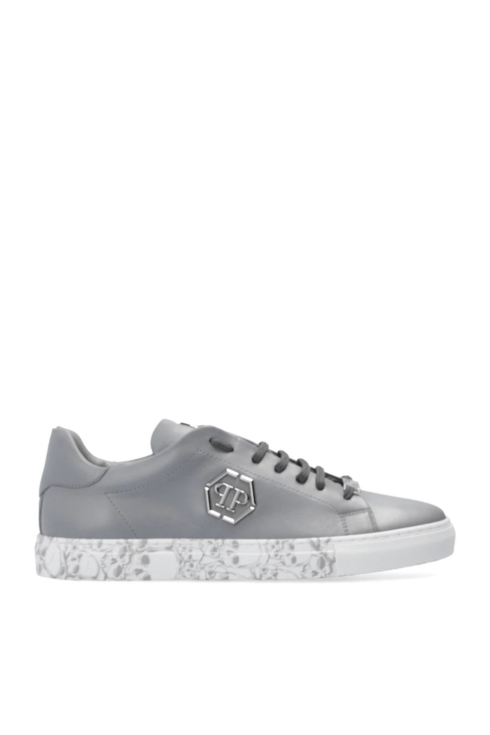 GREY 'Hexagon and Skull' sneakers