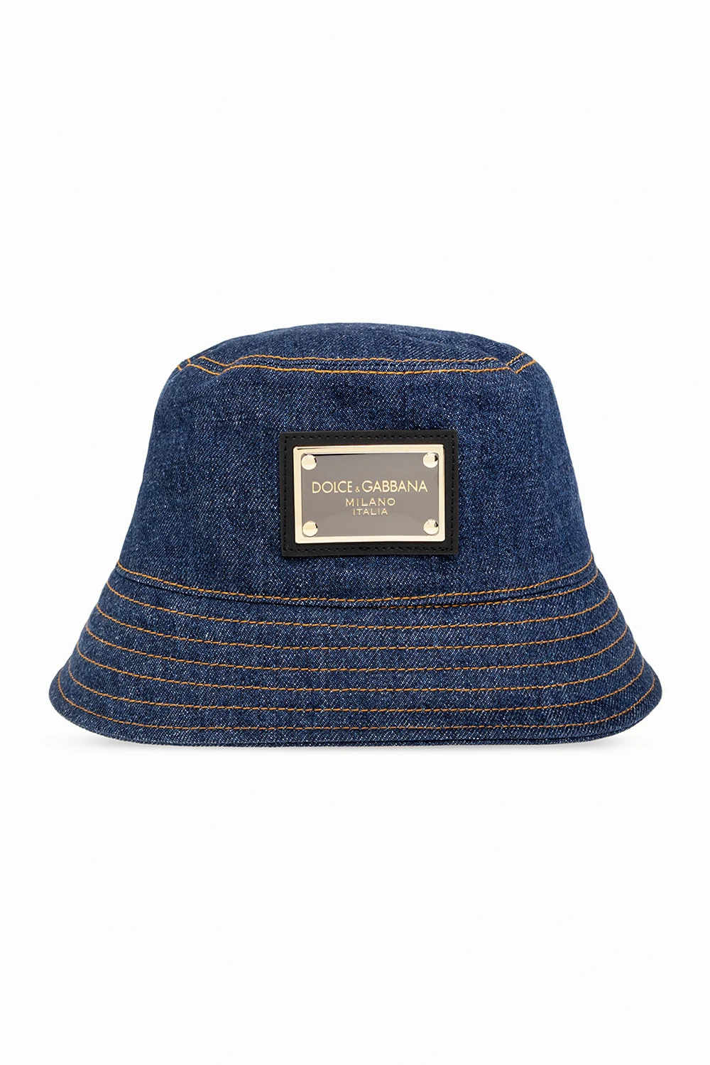 NAVY BLUE Bucket hat with logo