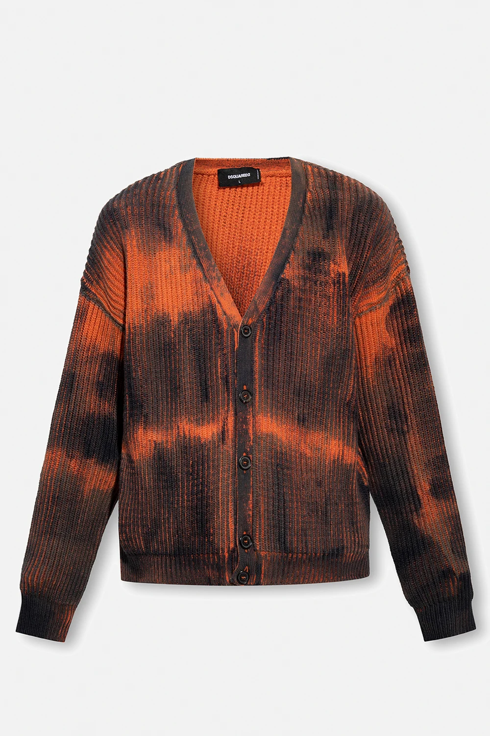 ORANGE Cardigan with worn effect