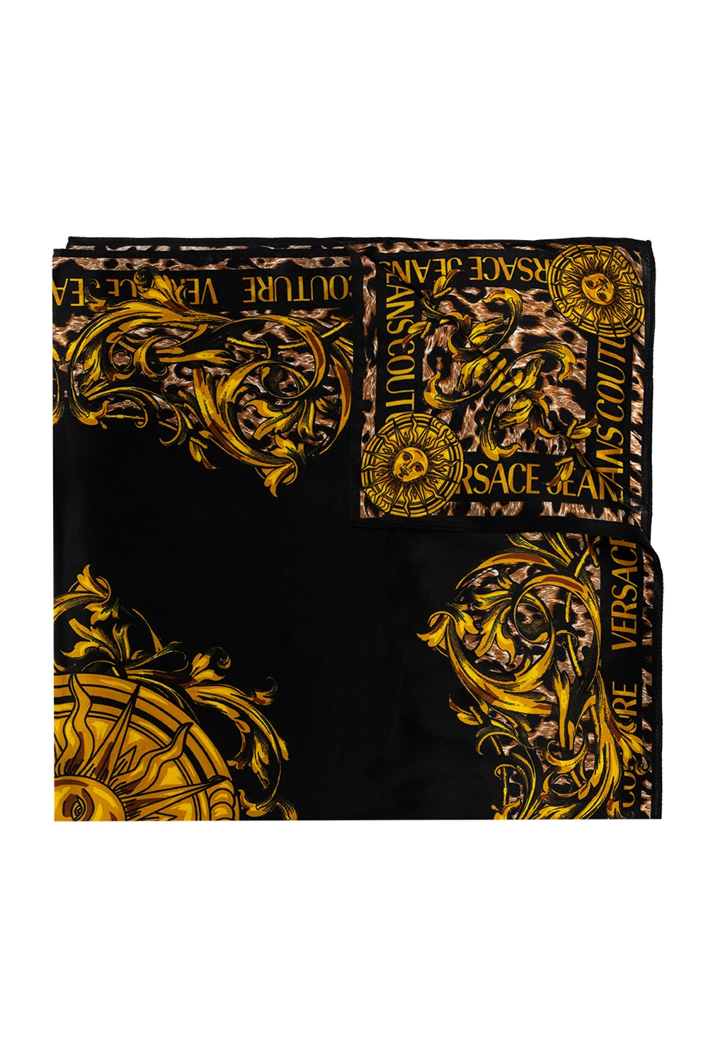 BLACK Patterned shawl