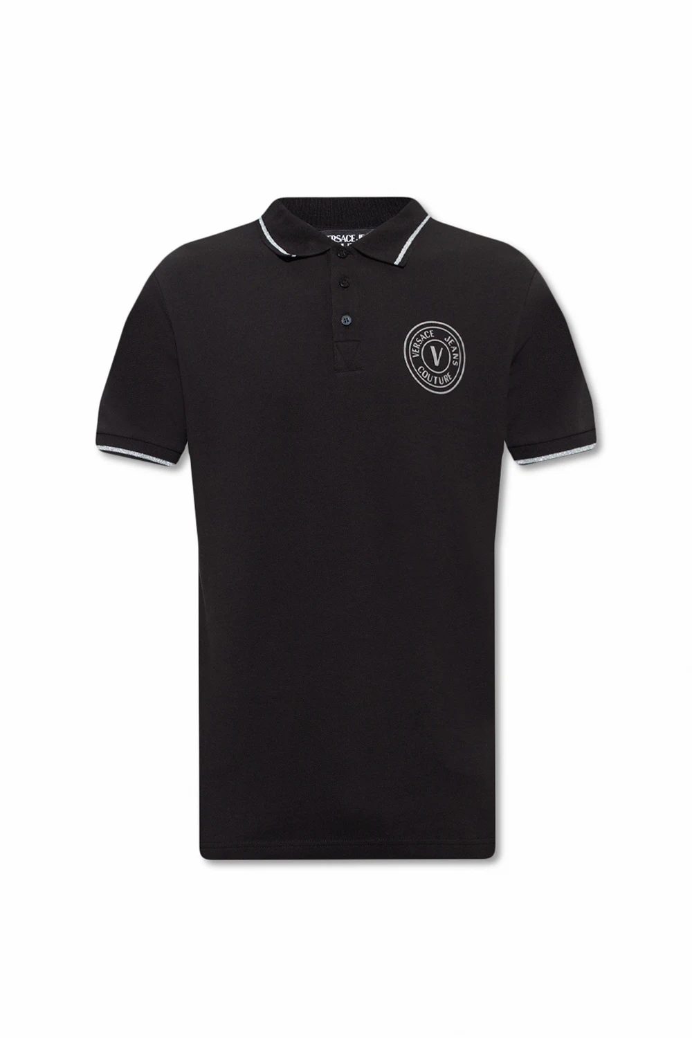 BLACK Polo shirt with logo
