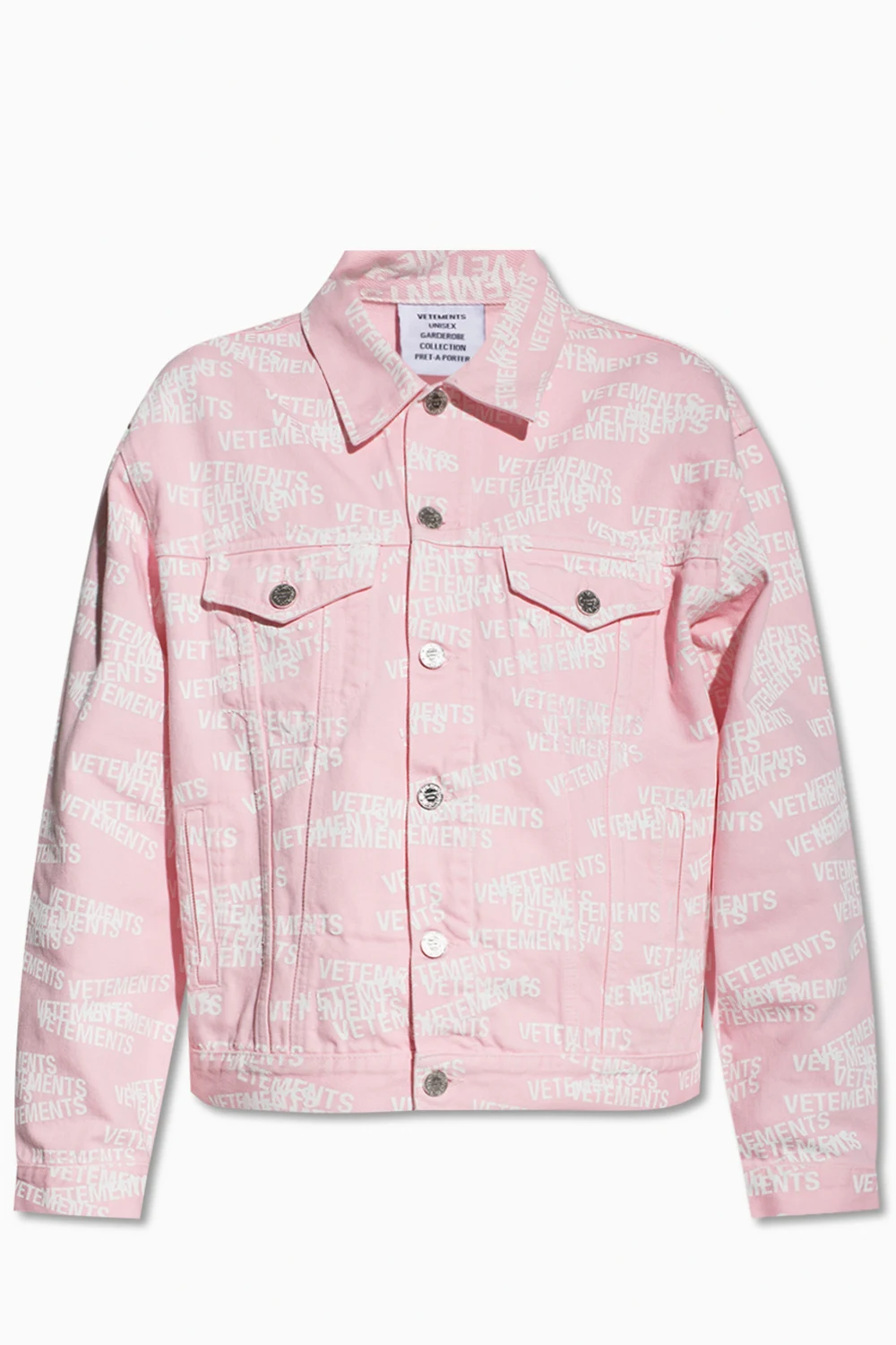 PINK Denim jacket with logo
