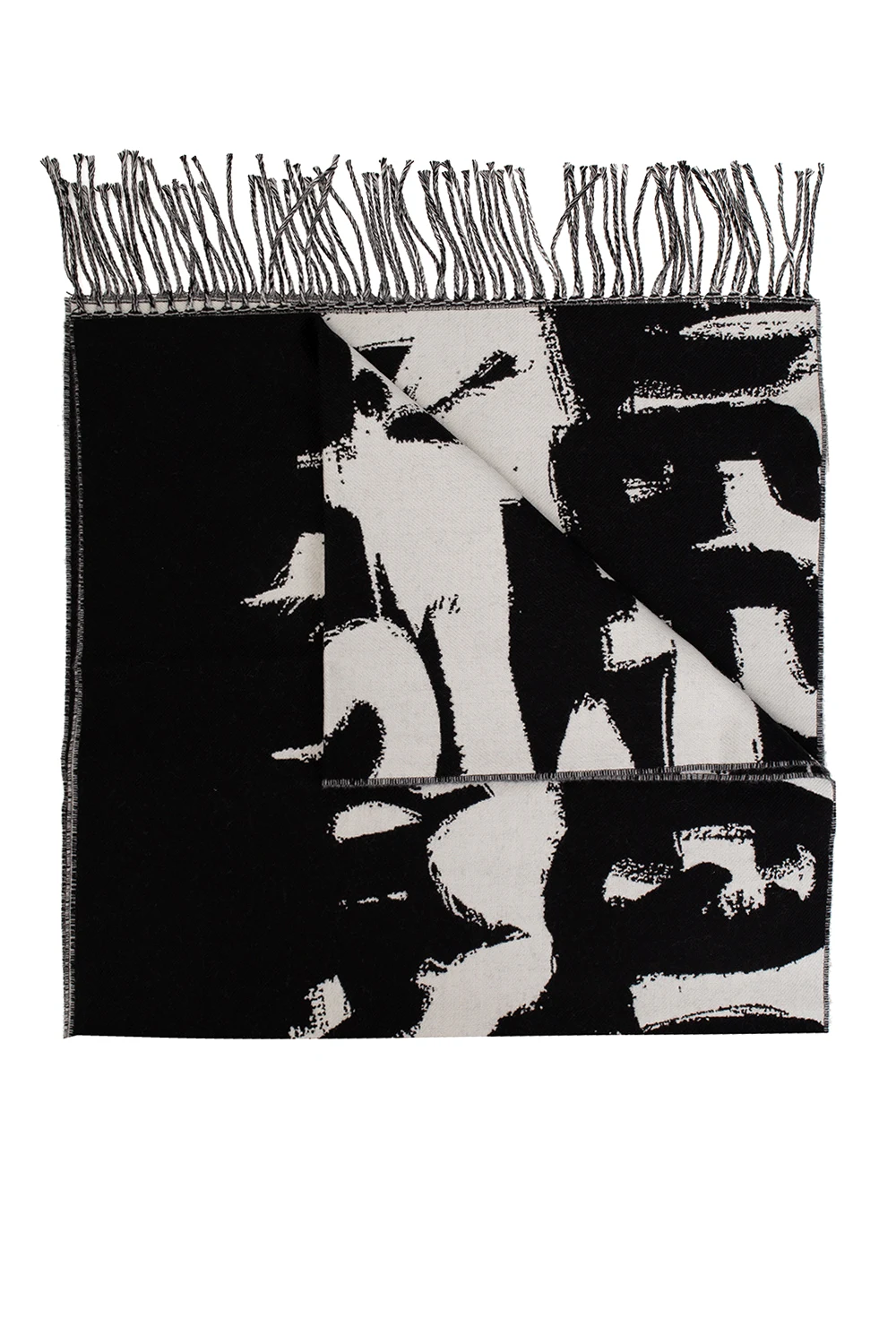 BLACK Wool scarf