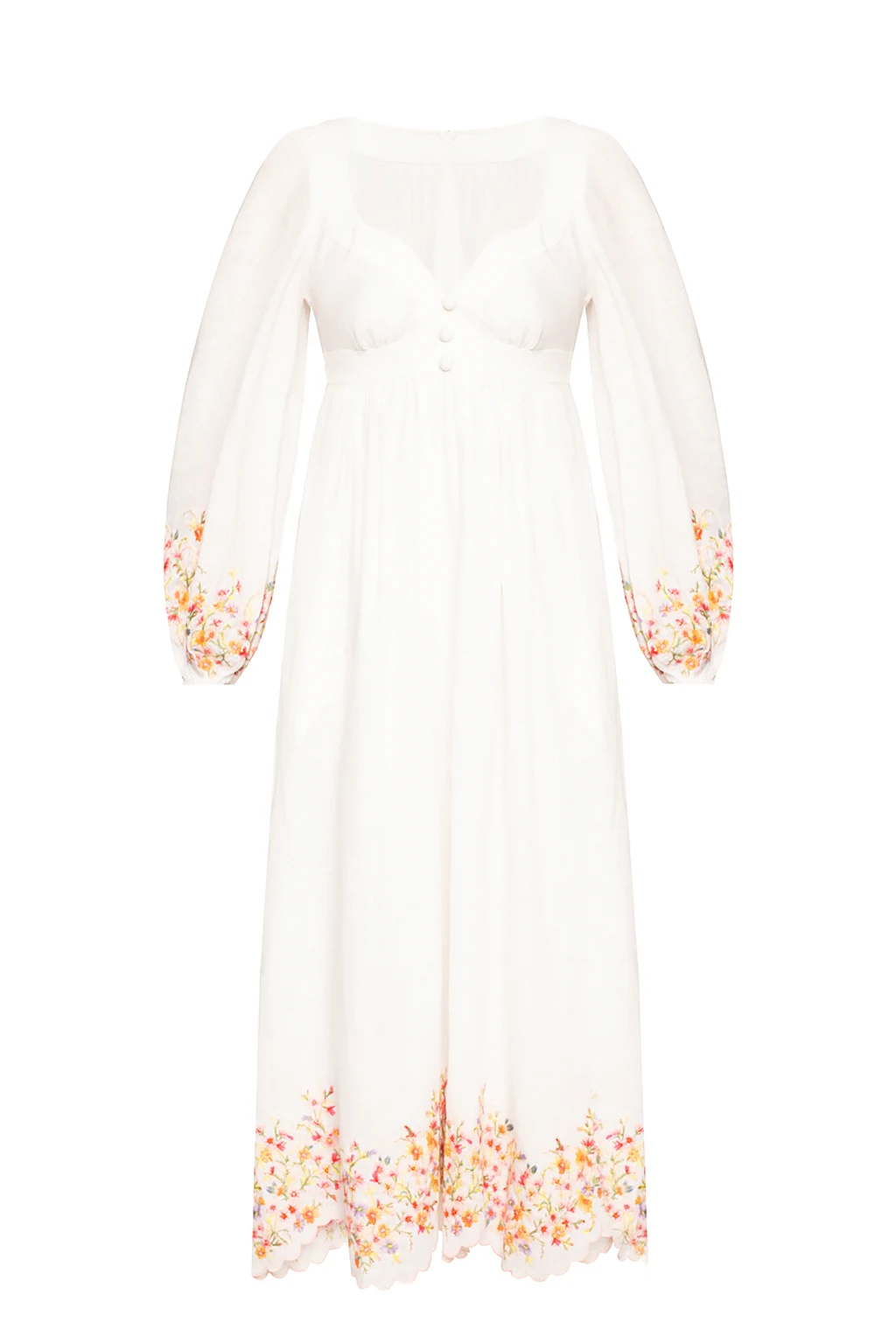 Dress with puff sleeves