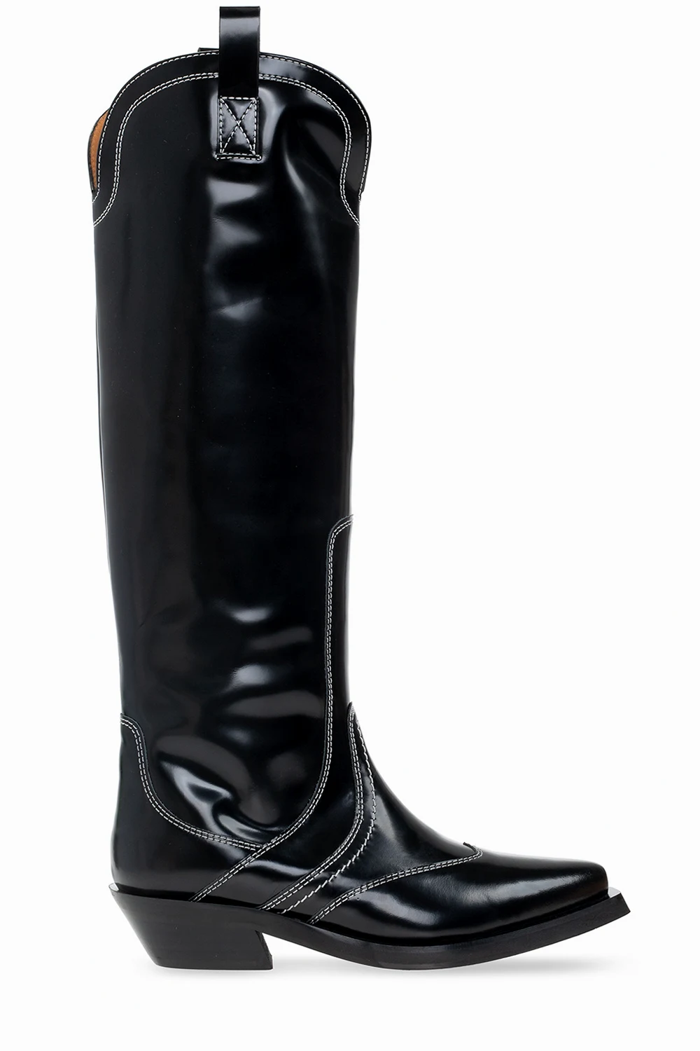 Leather cowboy boots
