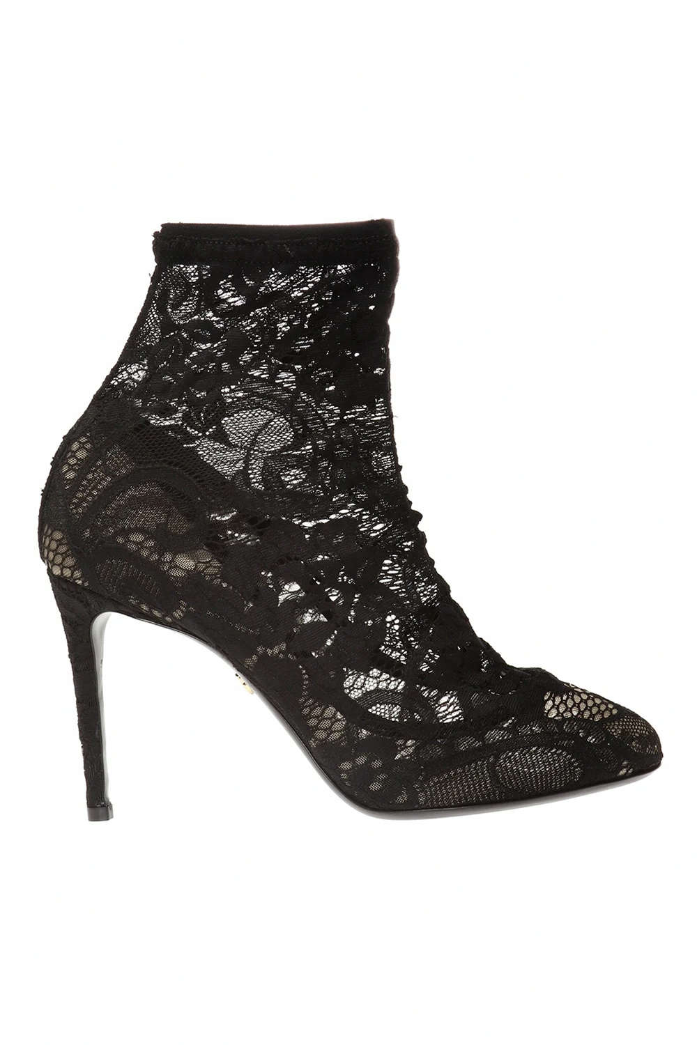 BLACK Heeled ankle boots with a sock