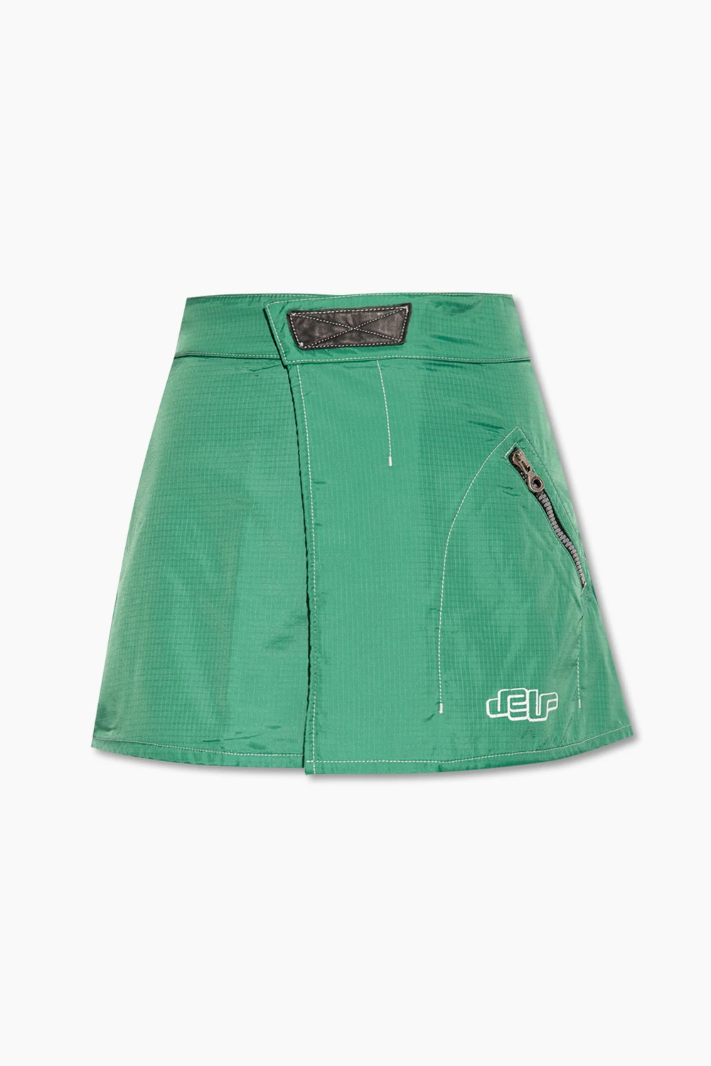 GREEN Nylon skirt
