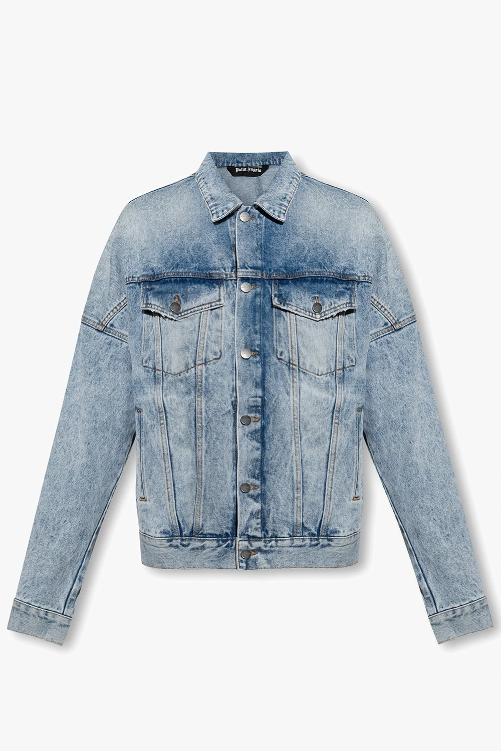 BLUE Denim jacket with logo