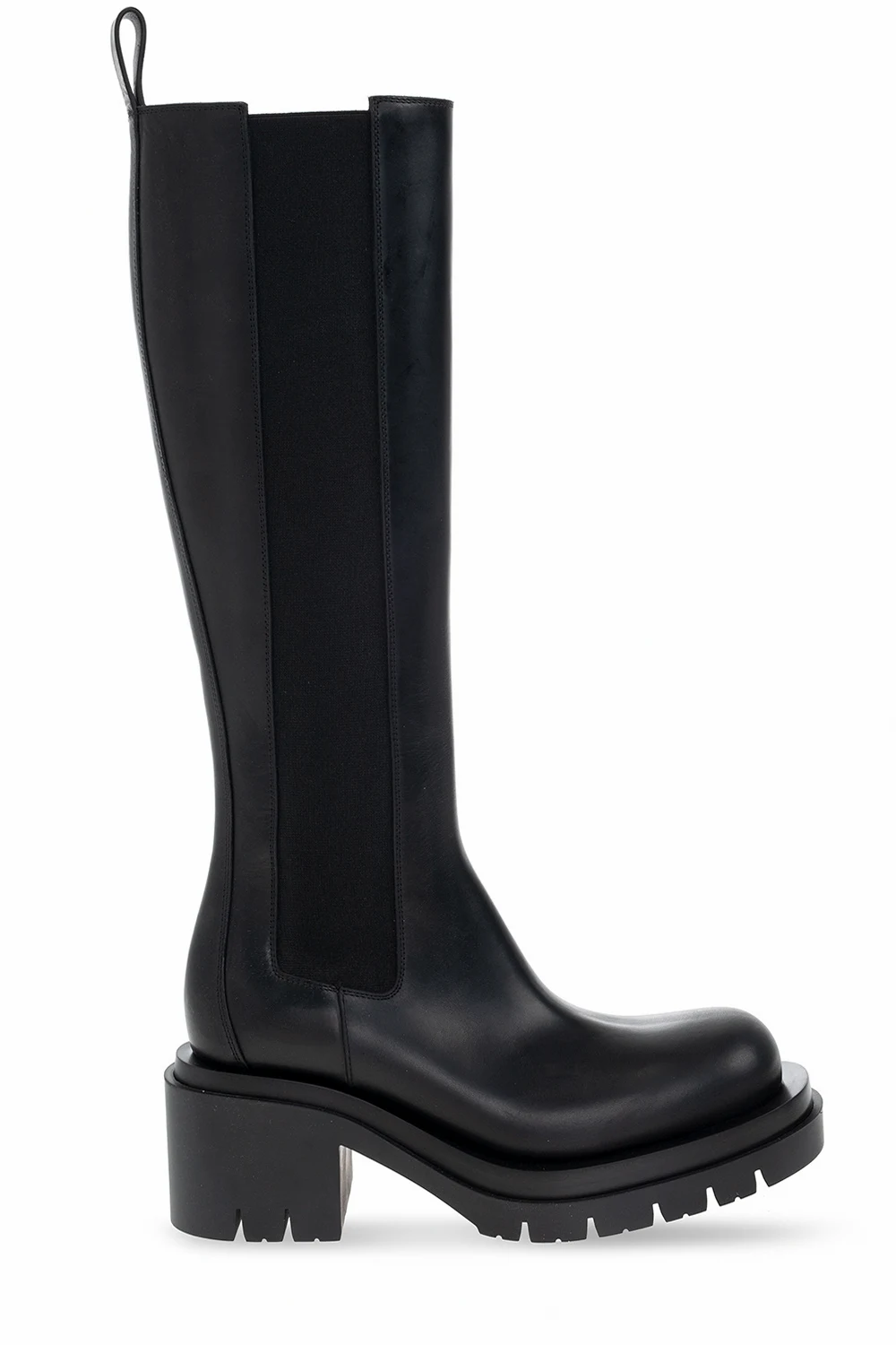 ‘Lug’ heeled knee-high boots