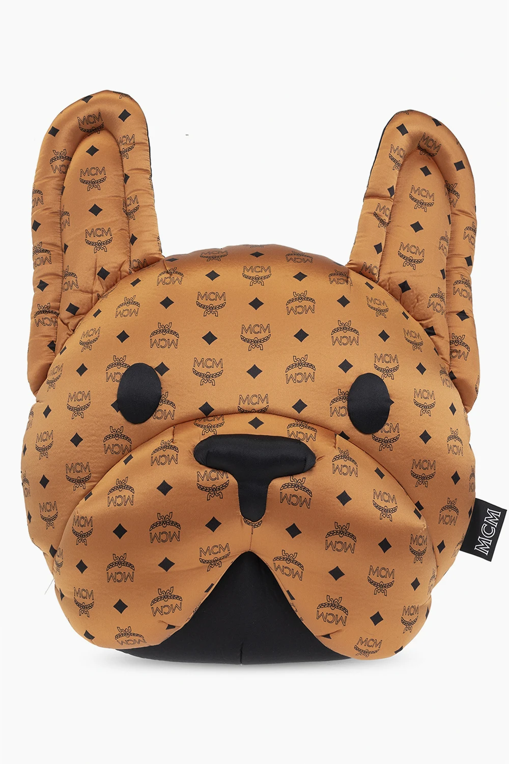 BROWN ‘M Pup’ pillow