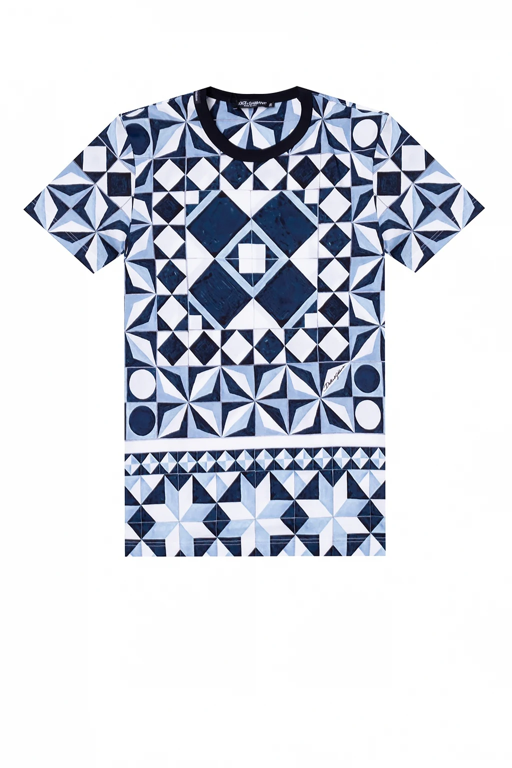 NAVY BLUE Patterned T-shirt
