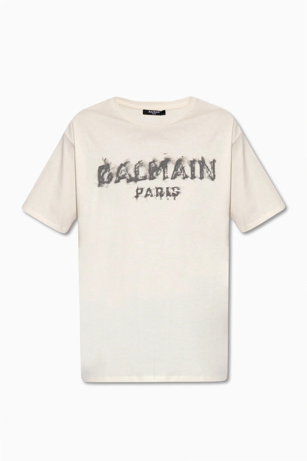 cream T-shirt with logo