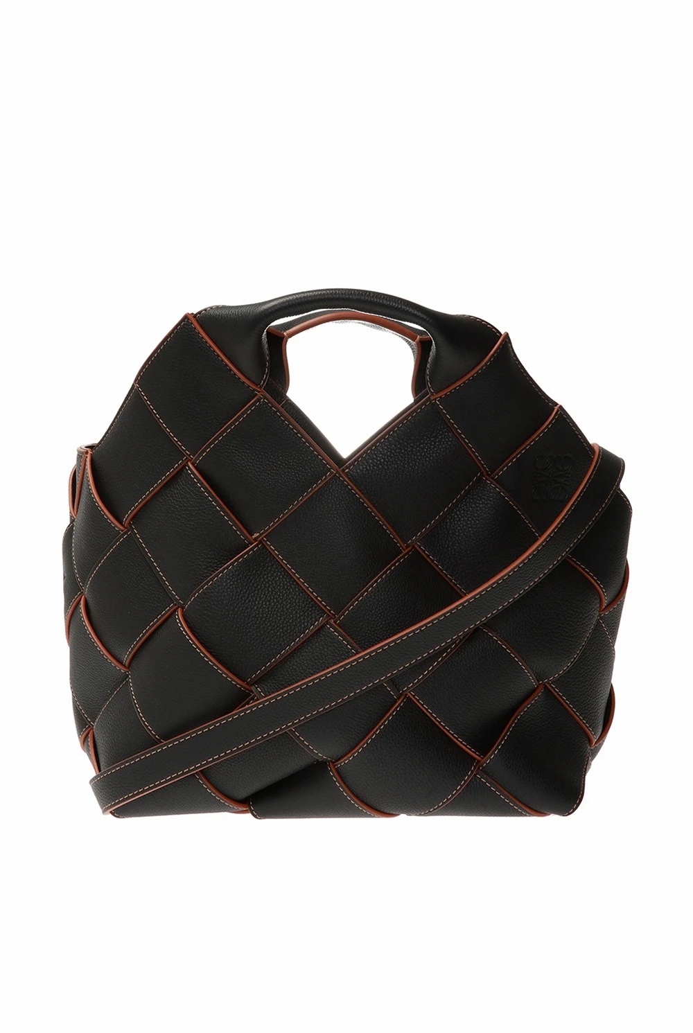 'Woven basket' shoulder bag