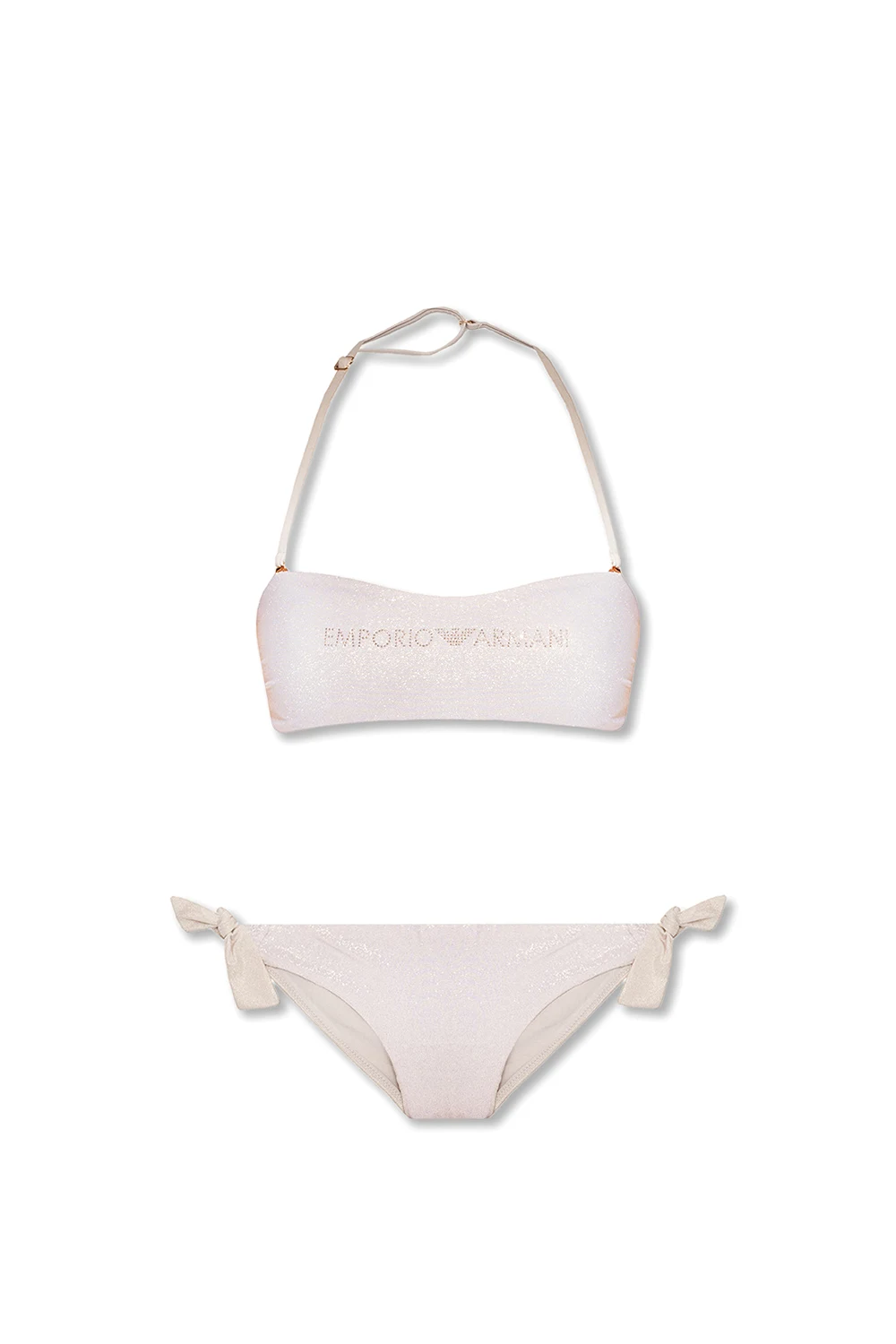 GOLD Bikini with logo pattern