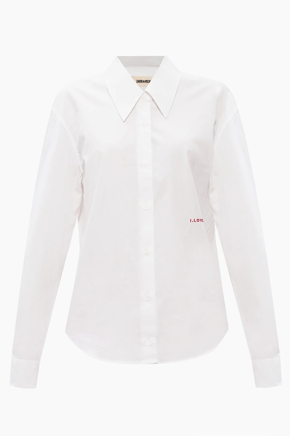 Embroidered lettering shirt