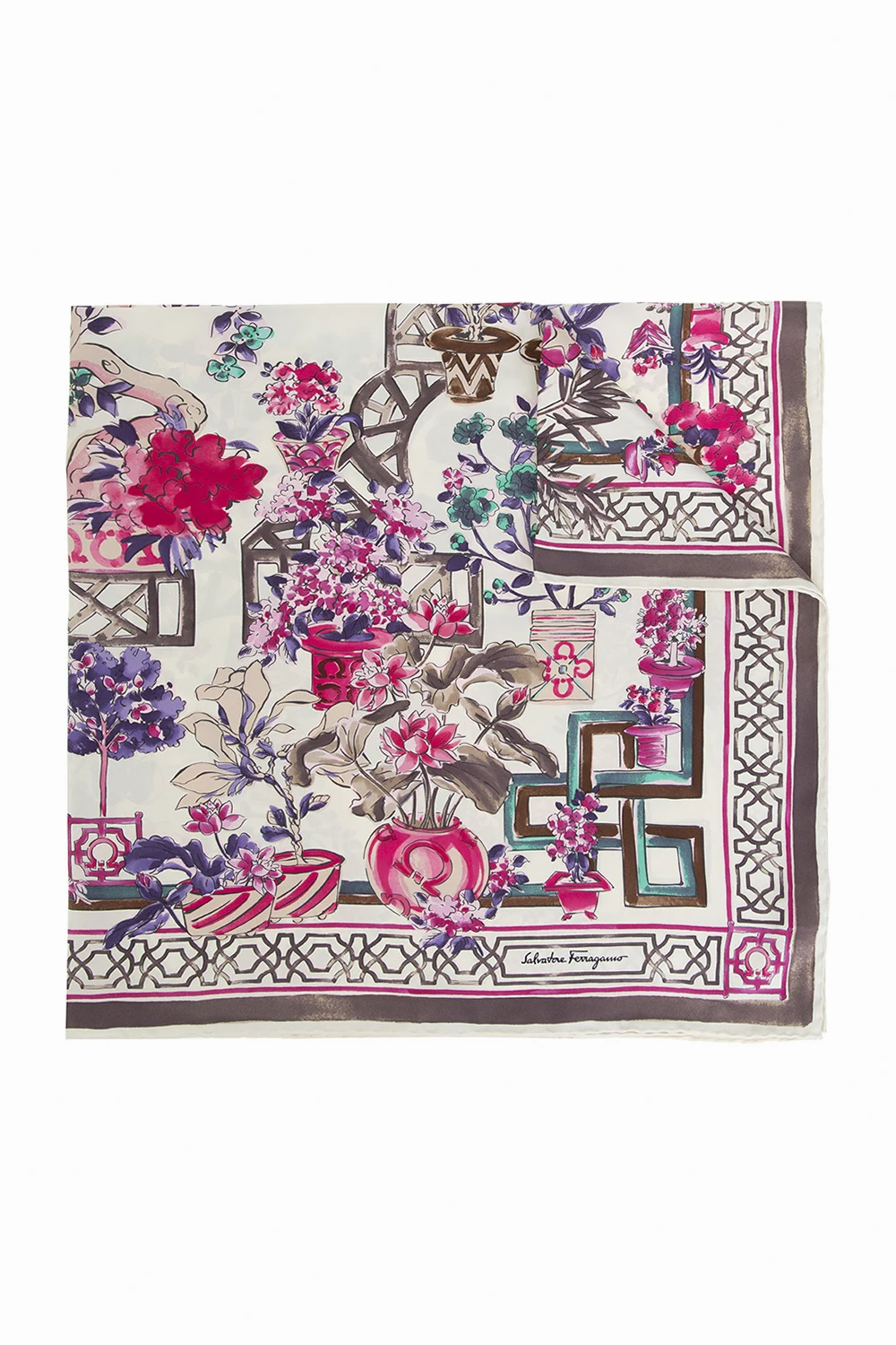 cream Silk scarf