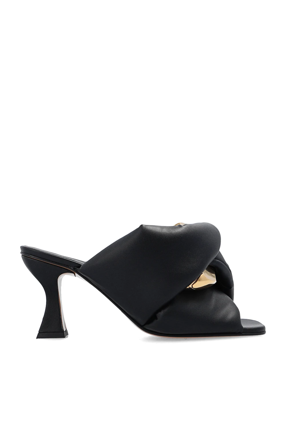 BLACK Heeled mules