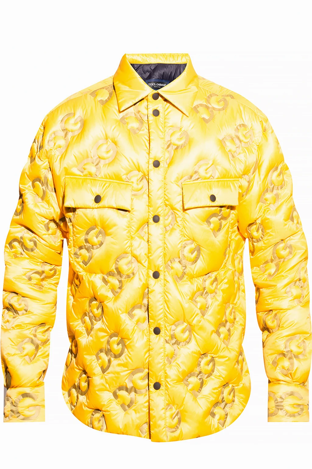 YELLOW  Quilted jacket with logo