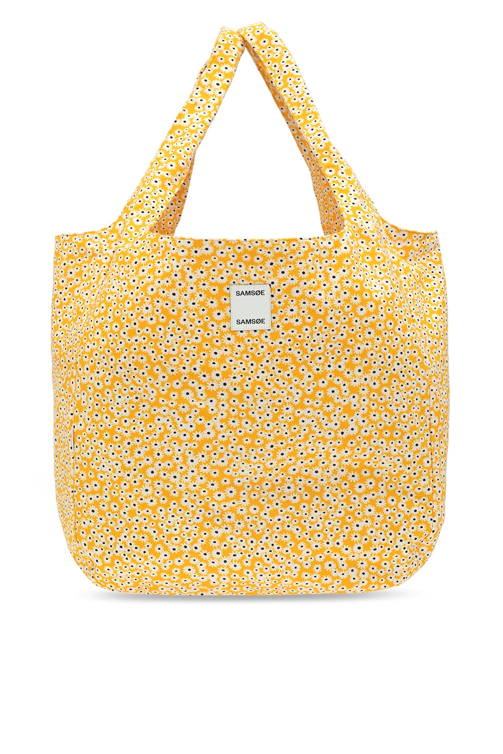 YELLOW  Shopper bag with floral print