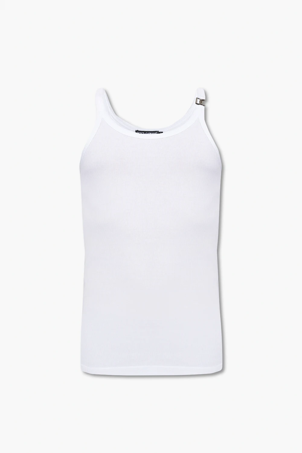 WHITE Sleeveless T-shirt