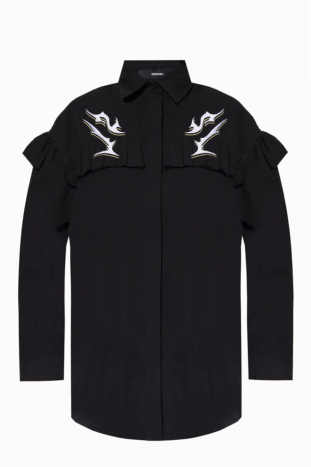 BLACK Embroidered shirt