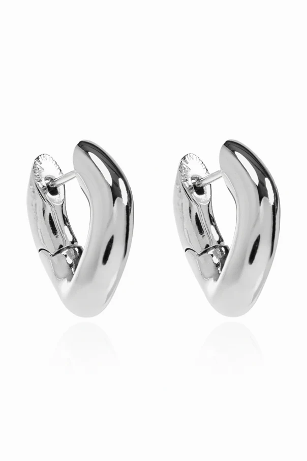 SREBRNY Mosiężne kolczyki