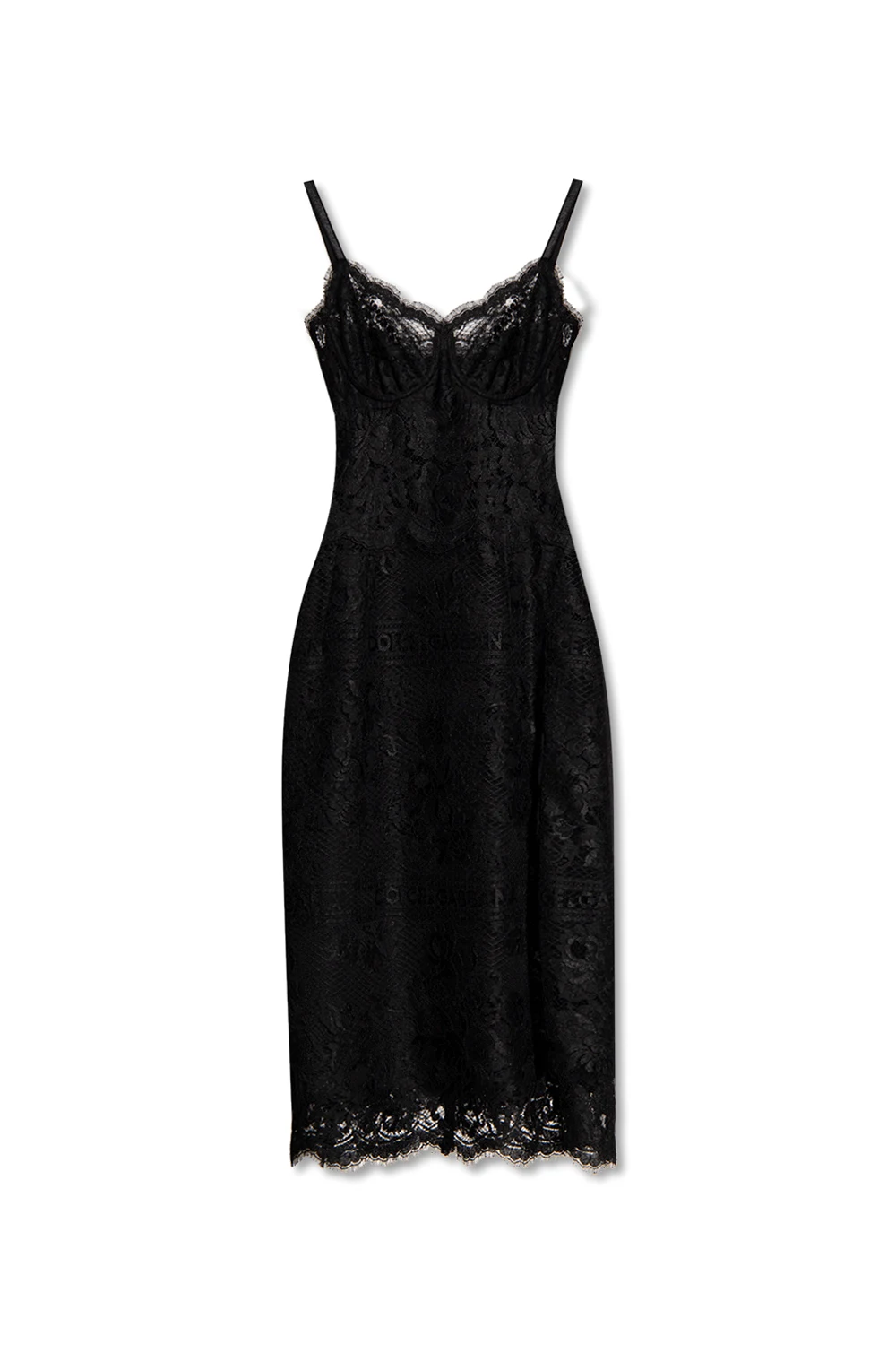 BLACK Laced dress with straps
