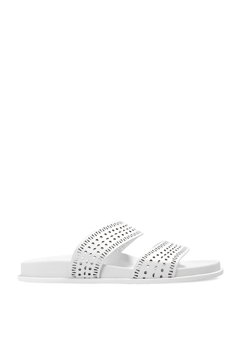 Leather slides
