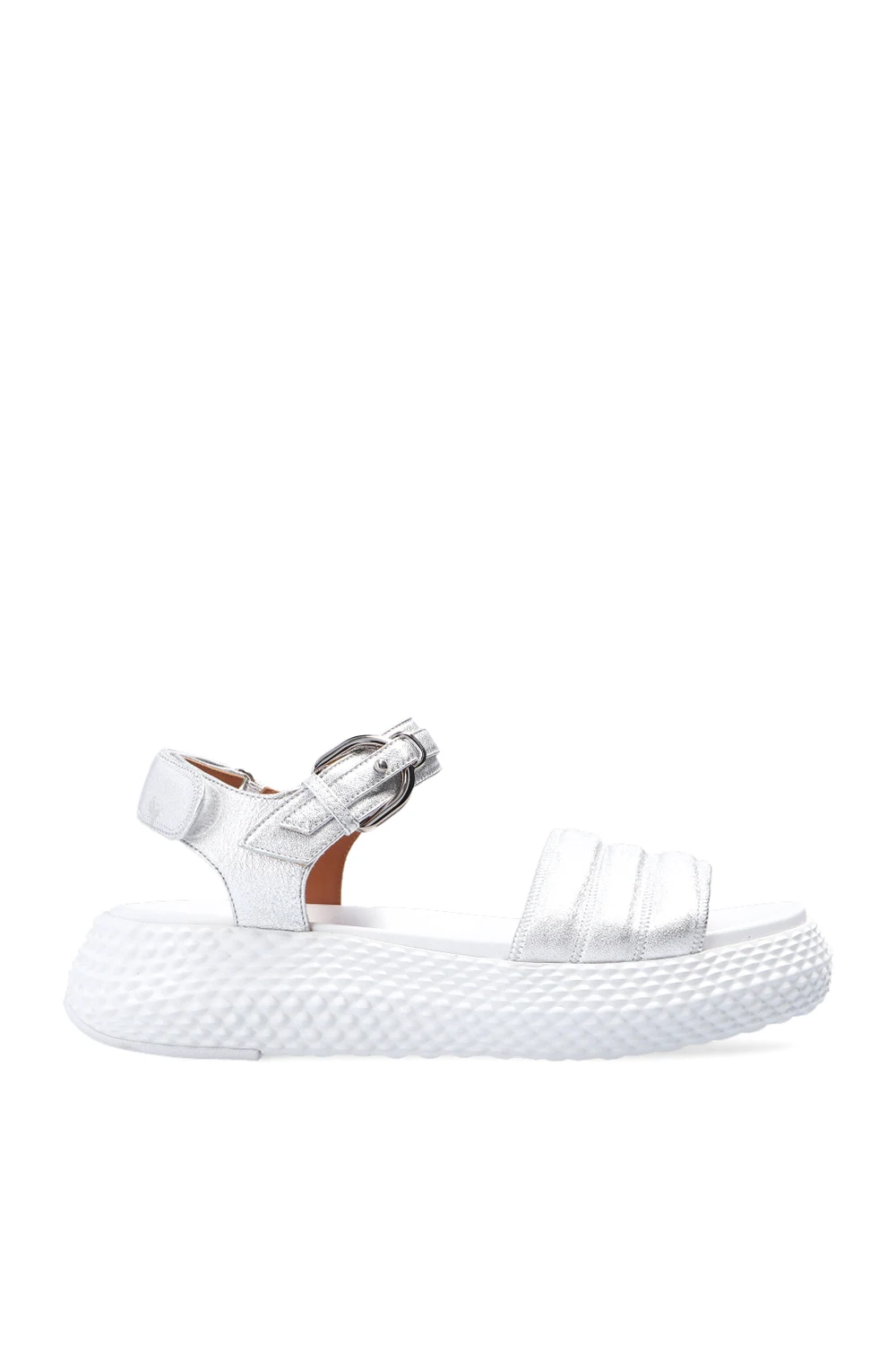 SILVER Leather sandals