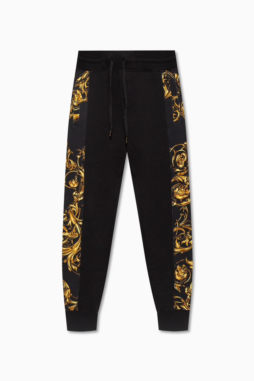 BLACK Sweatpants with Baroque motif