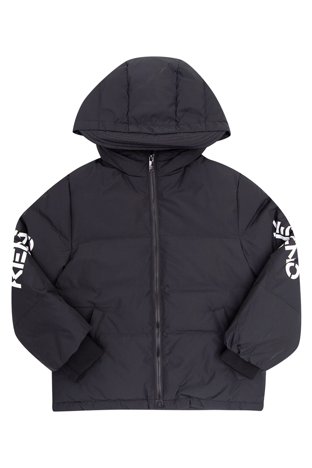 BLACK Quilted down jacket