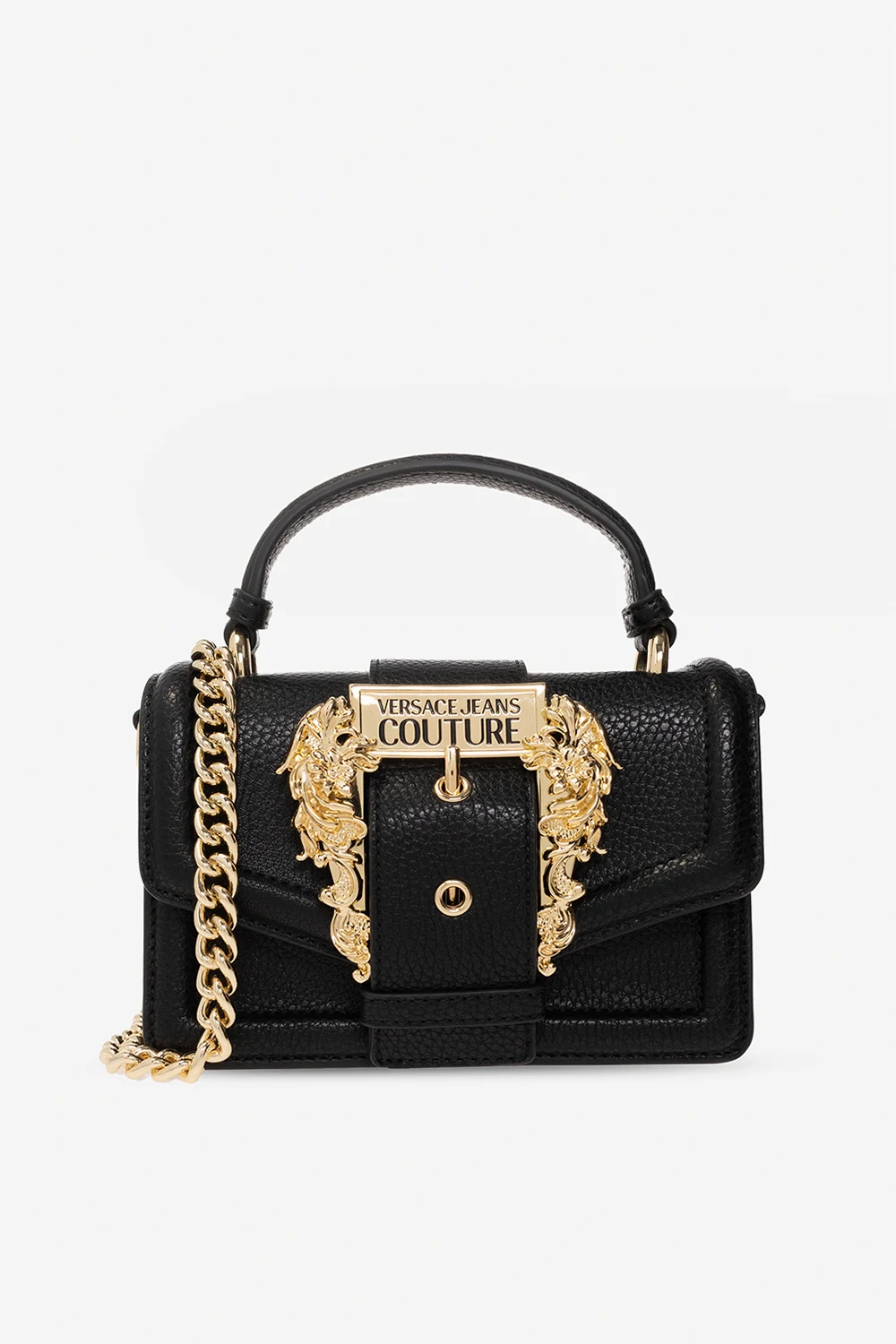 BLACK Shoulder bag with baroque buckle
