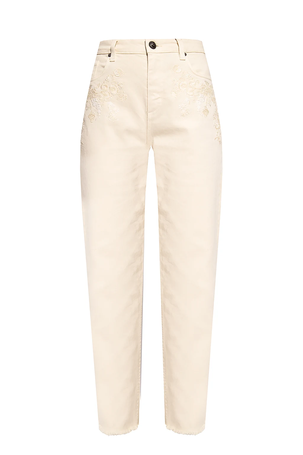 Jeans with floral pattern