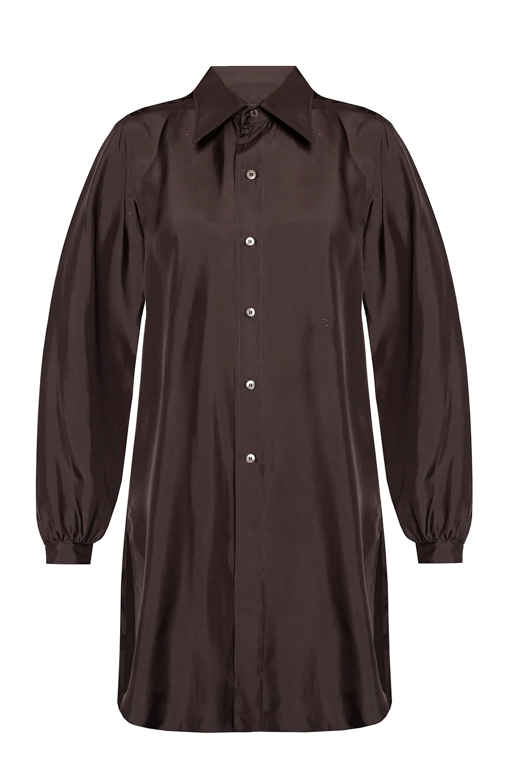Silk shirt with logo