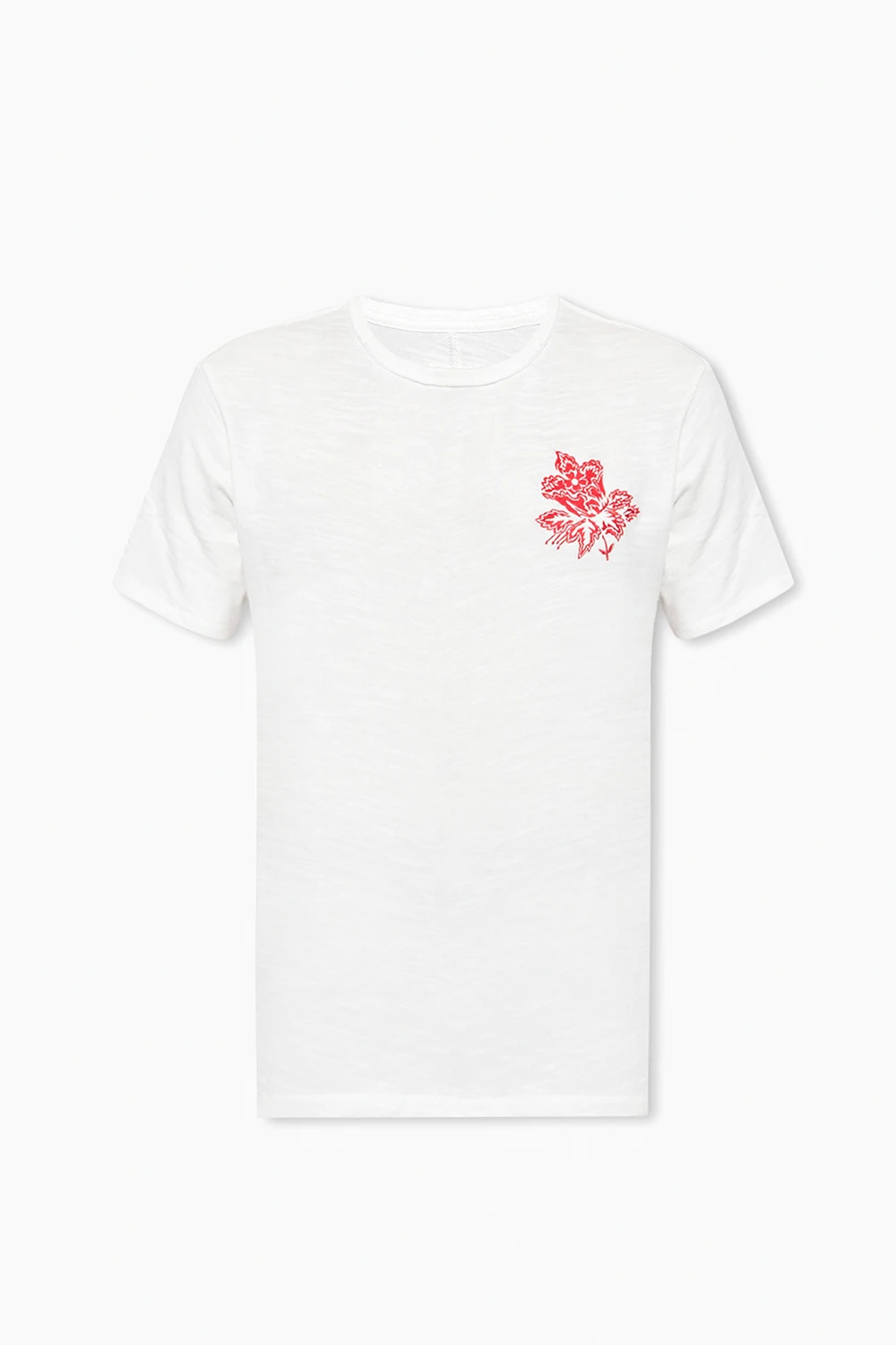 T-shirt z wyszytym motywem kwiatowym