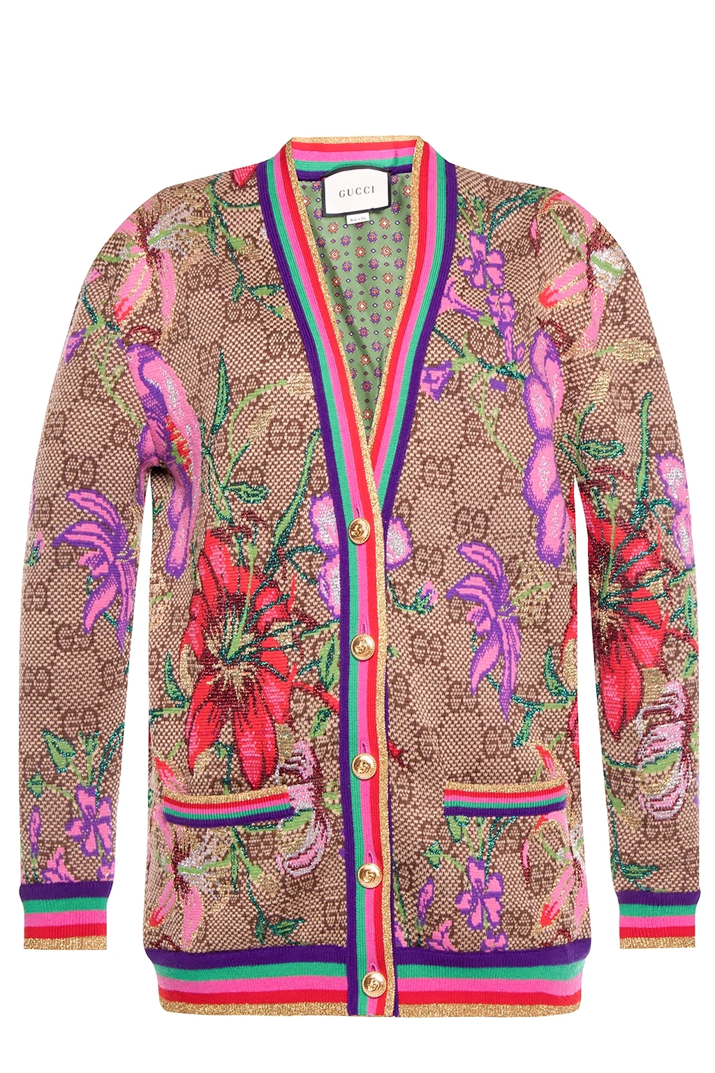 Flora motif cardigan